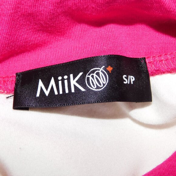 Miik Womens S Fuchsia Pink White Sleeveless A Line Swing Dress Bamboo - Picture 4 of 9